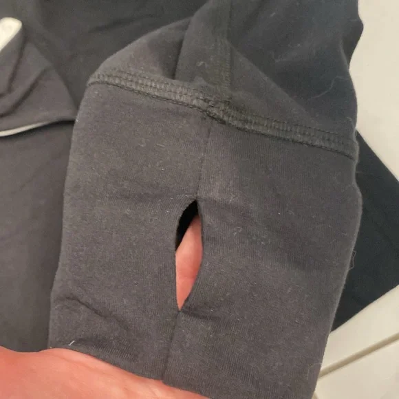 Kate Spade x Beyond Yoga black back blk/ wht bow zip up jacket Large - Picture 5 of 7